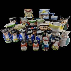 Vintage 31 toby mugs Japan, England, Germany